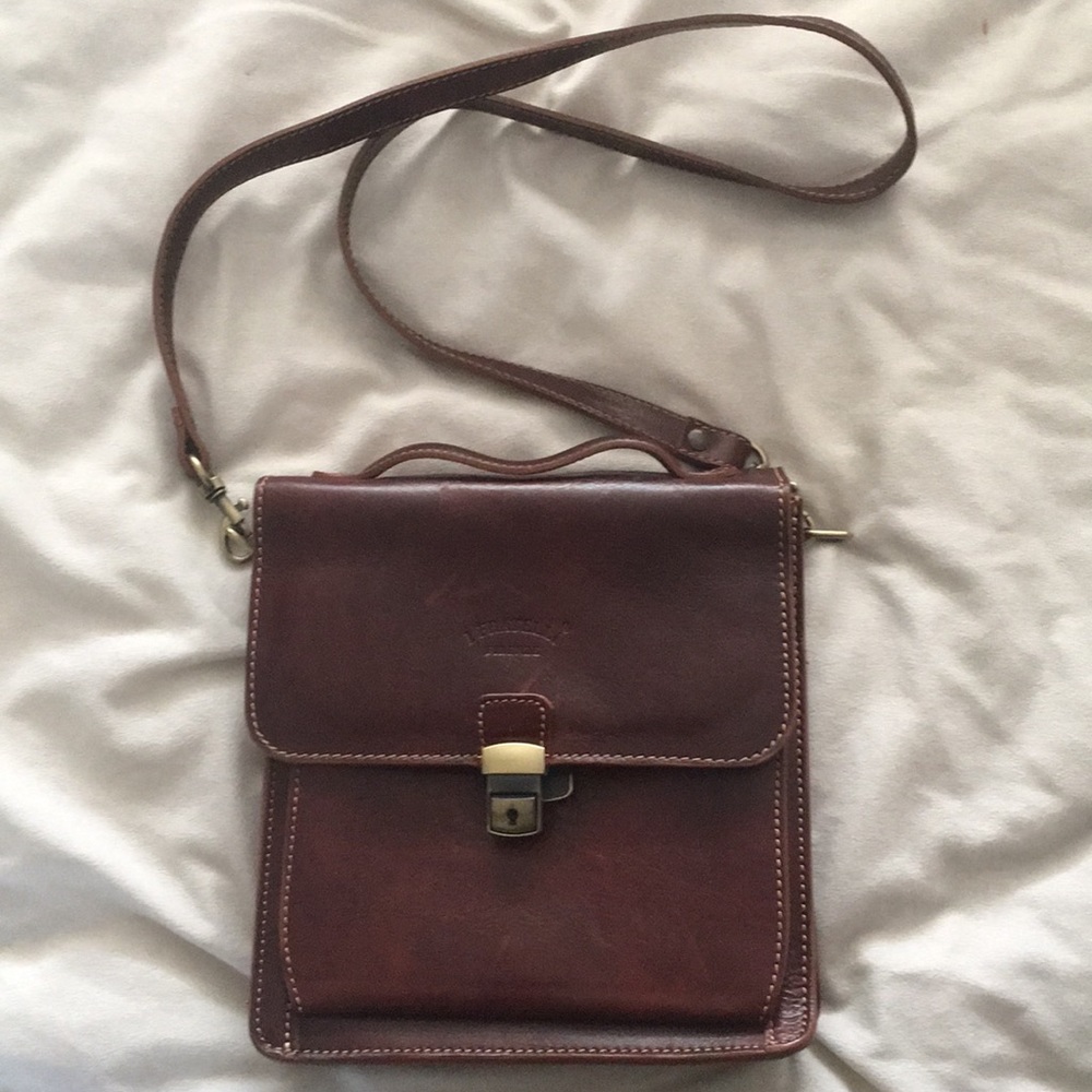 Brown Italian leather bag